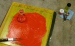 Mulling Vermilion Oil Paint